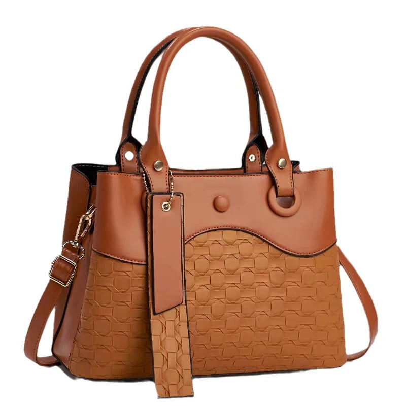 Fashion PU Leather Satchel Crossbody Shoulder Bag – Large Capacity Designer Messenger Handbag for Women