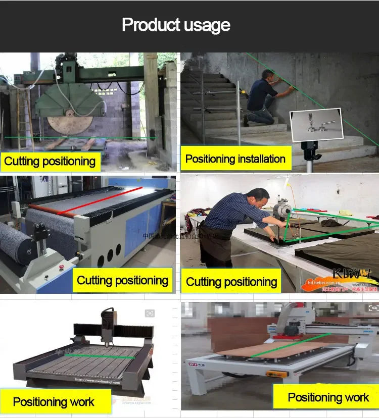 520nm Industrial Laser Locator – Cross, Line & Point Laser for Wood, Stone & Aluminum