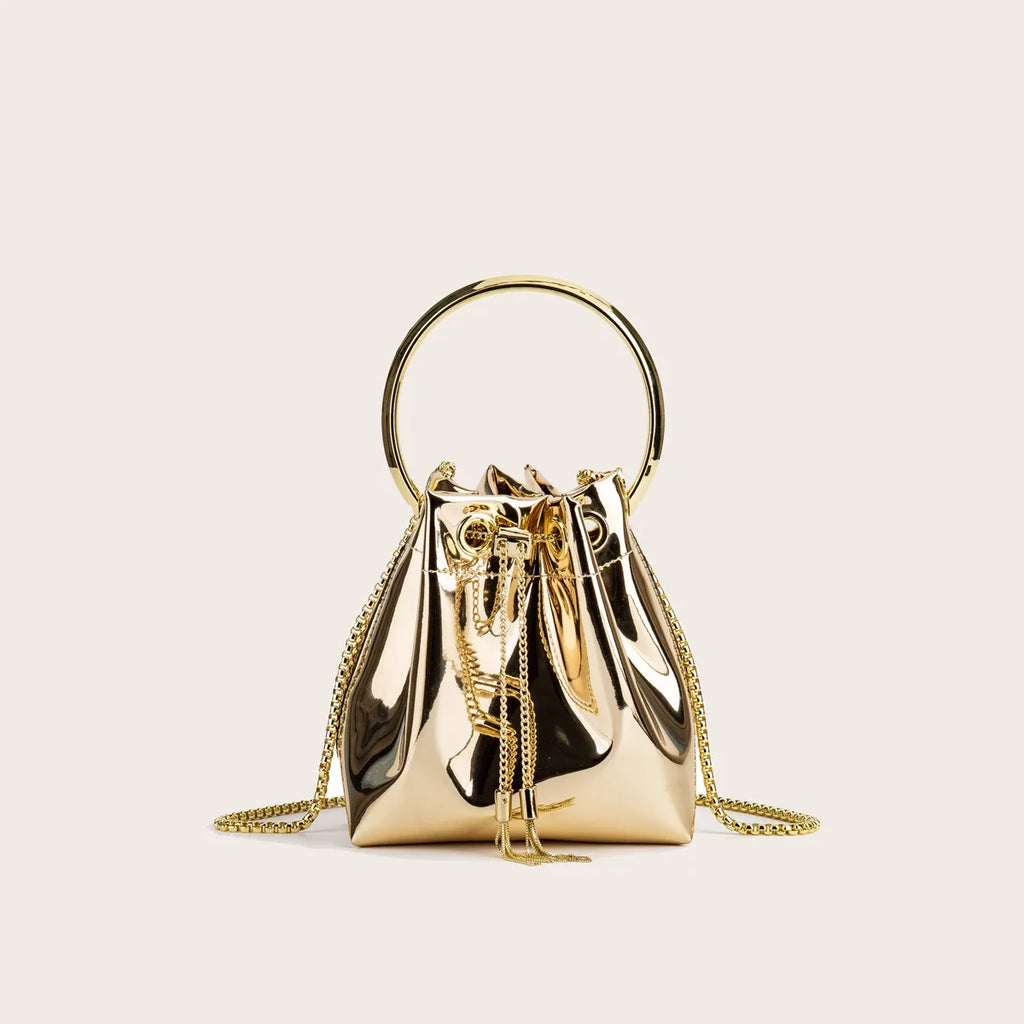 Luxury Evening Clutch Bucket Bag – Designer Shoulder Purse for Banquet & Party