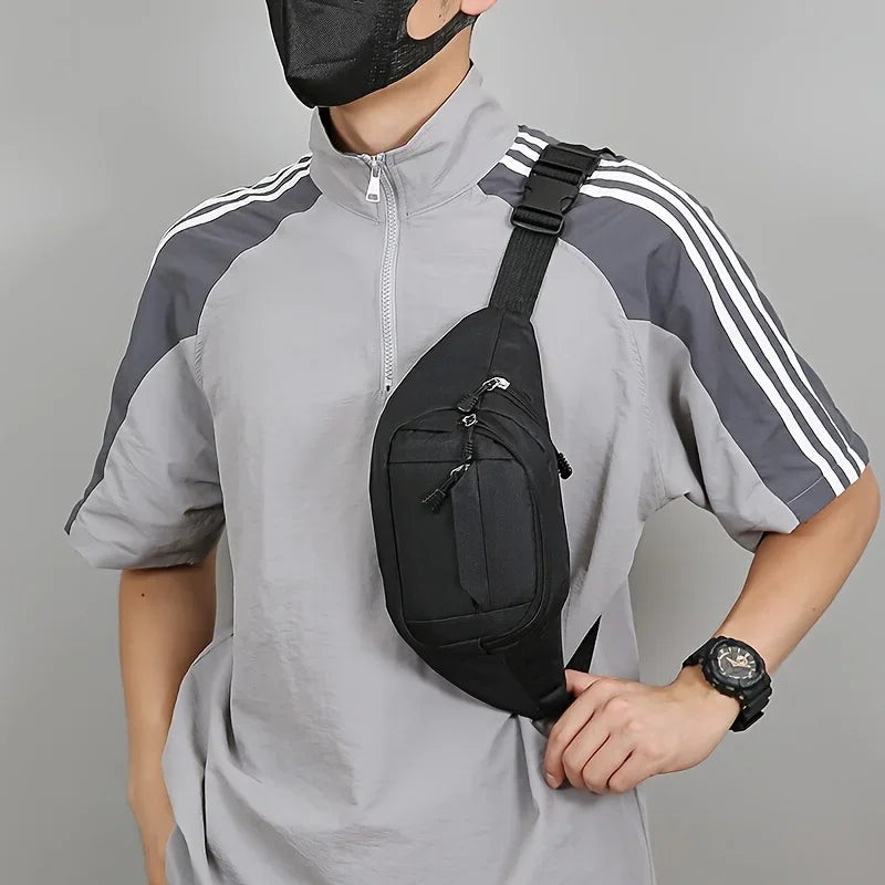 Adjustable Multi-Pocket Waist Bag – Commuter Shoulder Strap Travel Bag for Outdoor Sports