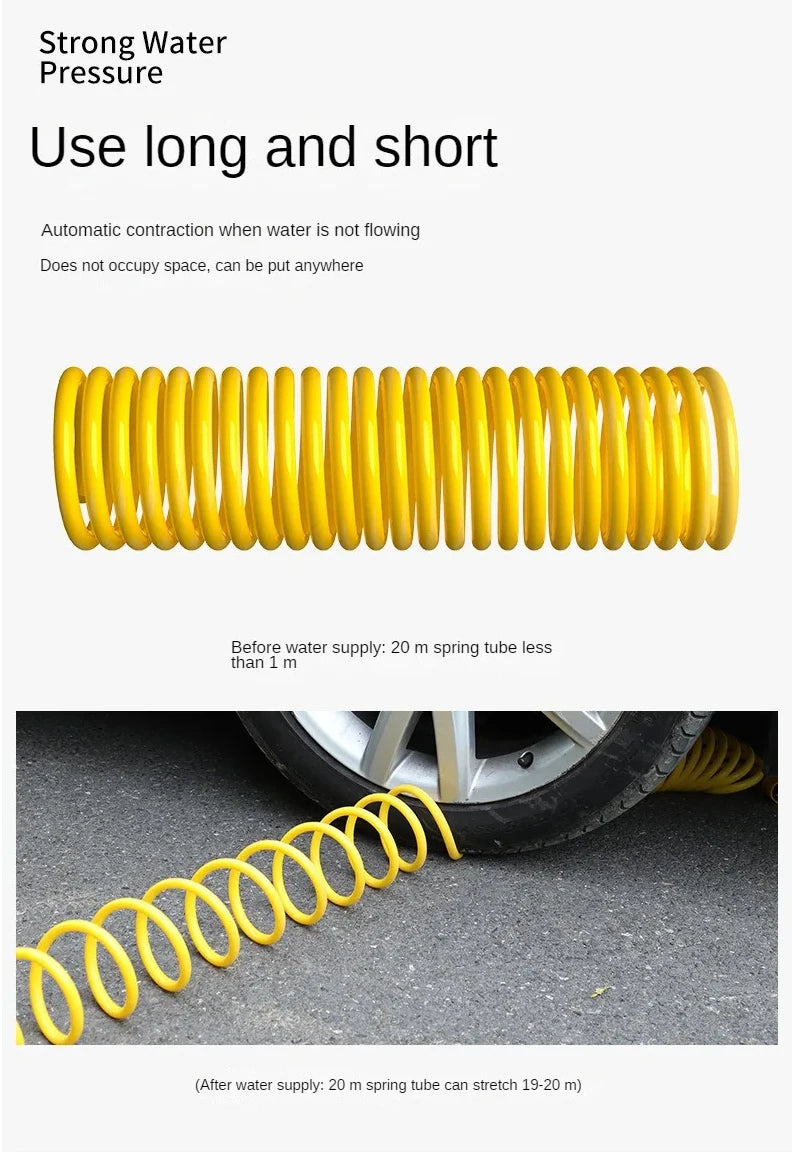 Telescopic Car Wash Gun with High-Pressure Nozzle – Extension Hose Set for Pressure Cleaner, 10m–20m Options