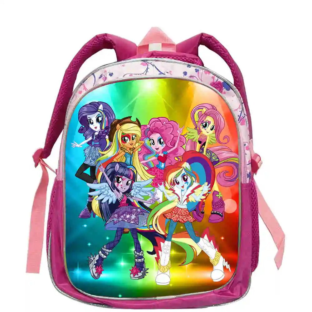My Little Pony Rainbow Equestria Leather Backpack – Kids Kindergarten School Bag