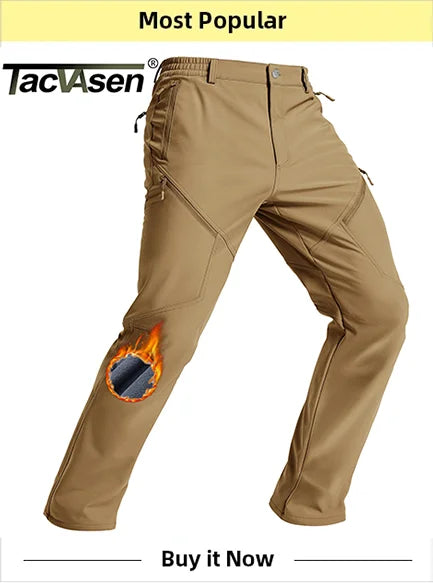 TACVASEN Men's Hooded Fleece Jacket – Full-Zip Windproof Warm Work Coat for Outdoor & Office