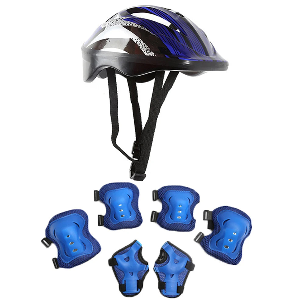 Children's 7-in-1 Protective Body Gear Set – Helmet, Impact Resistant, Shock-Absorbing & Breathable for Outdoor Sports