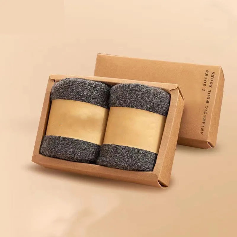 Men's Thick Wool-Blend Socks, 2 Pairs