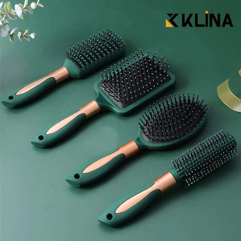 KLINA Air Cushion Scalp Massage Comb – Anti-Static Detangler for Salon & Home