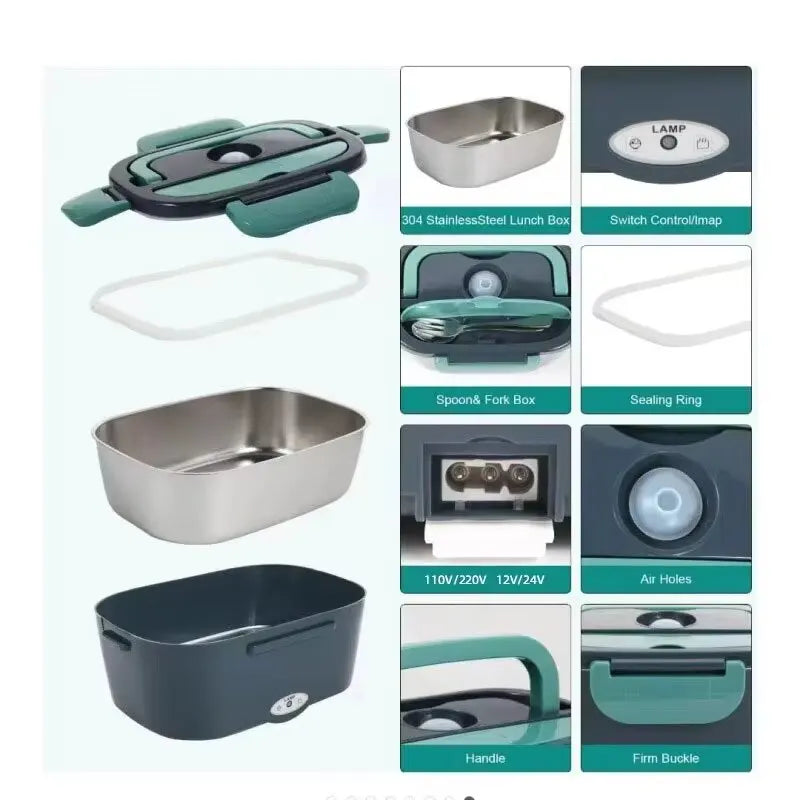 80W Electric Lunch Box – Portable Food Warmer