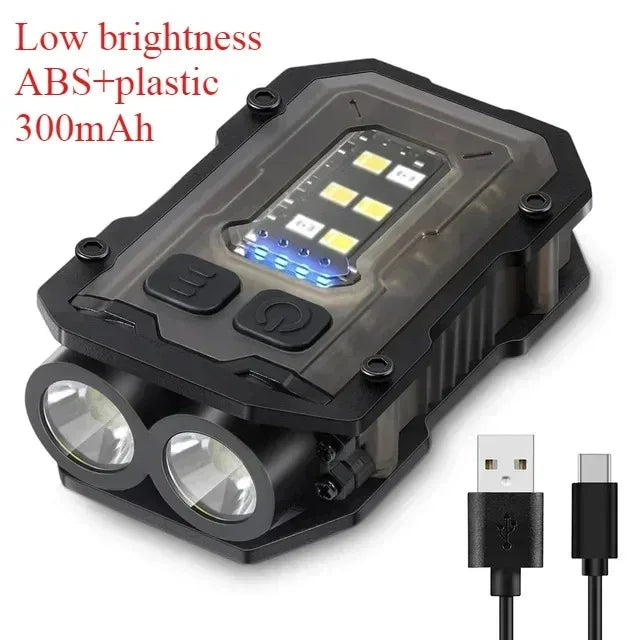 Tactical EDC Work Light – 1200 Lumen, 8-Speed COB+LED, Type-C, Tail Magnet, Pen Clip, MOLLE Compatible