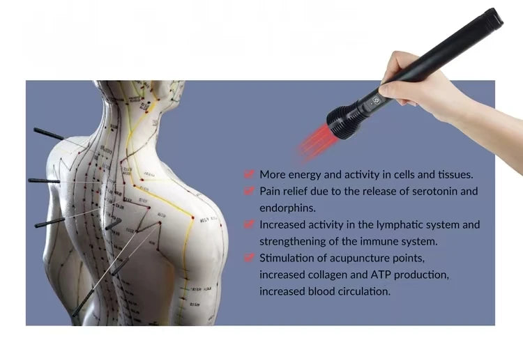 500mW IR Laser Acupuncture Pen – Electric Needle Therapy for Pain Relief & Management