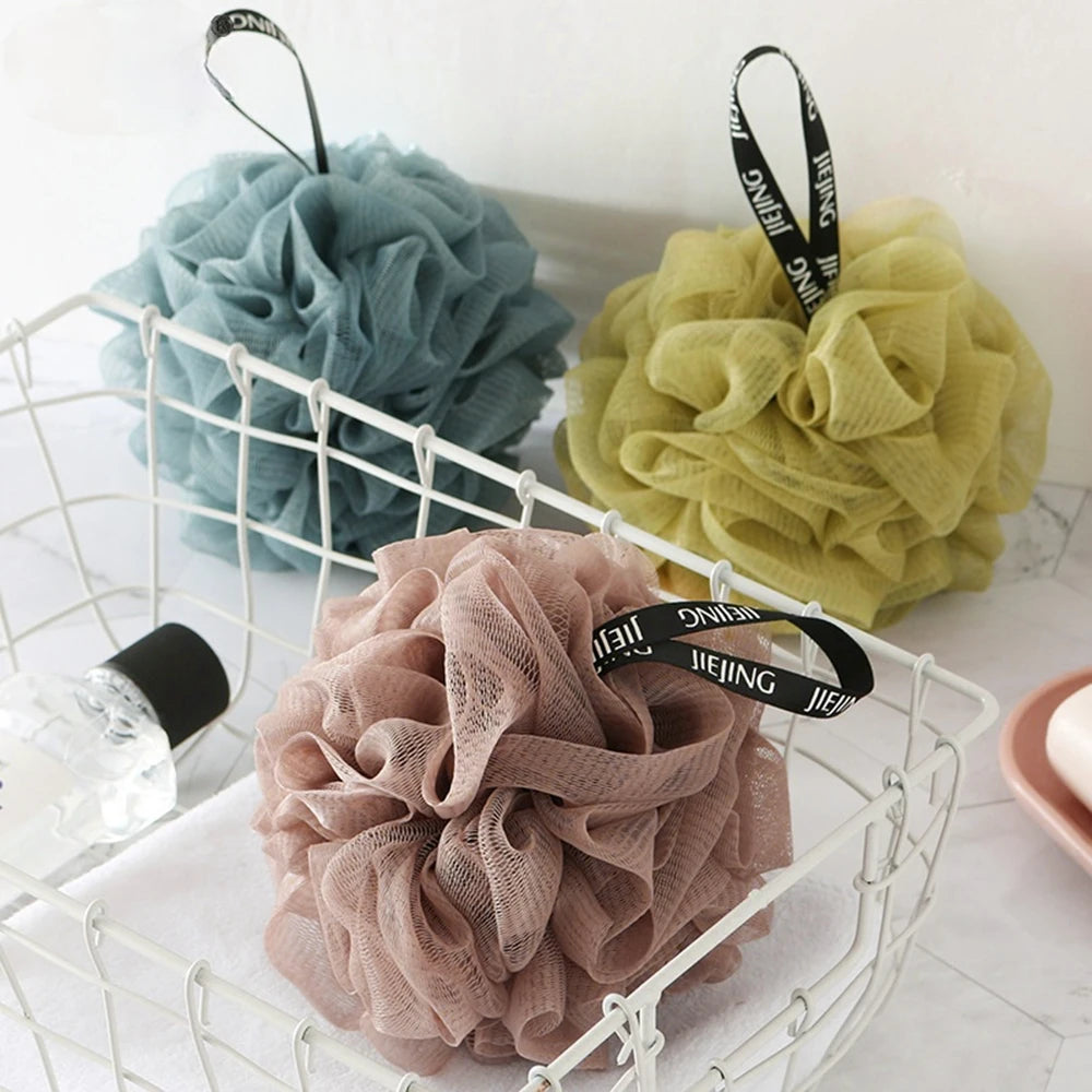 Soft Mesh Bath Sponge Ball – Nylon Shower Puff Body Cleaner & Exfoliating Scrubber