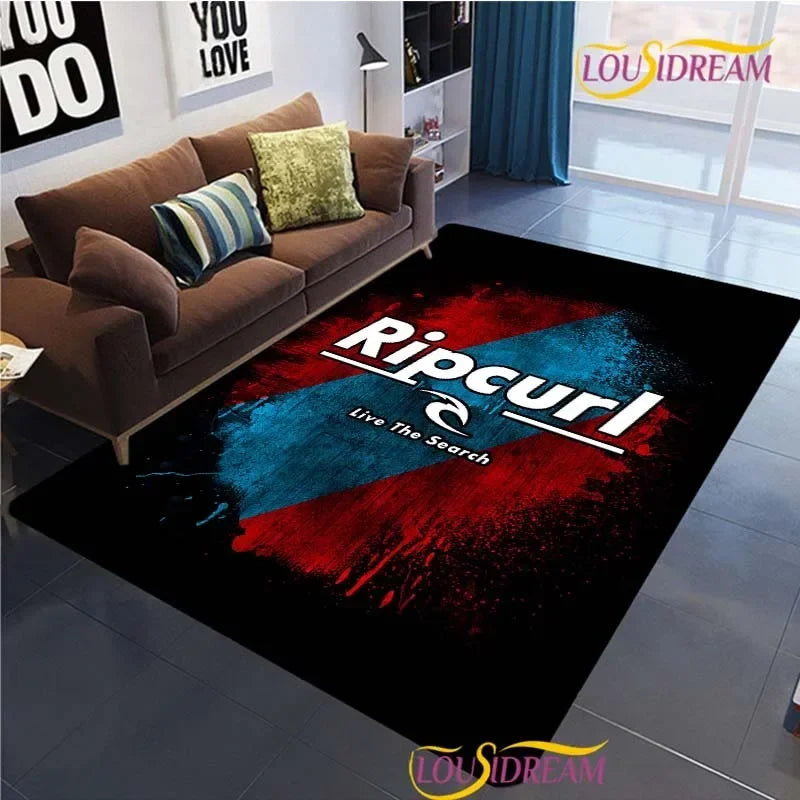 Surf Print Area Rug – Non-Slip Living Room, Bedroom & Kitchen Carpet