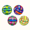 Inflatable Beach Volleyballs – Tropical Leaf Print PVC Pool Toys for Adults & Kids, Summer Outdoor Sports