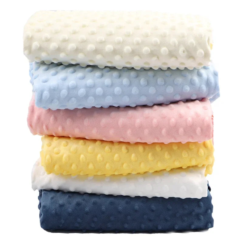 Super Soft Bean Velvet Plush Fabric – DIY Sewing Material for Baby Blankets, Dolls & Bedding, 0.5m–1m