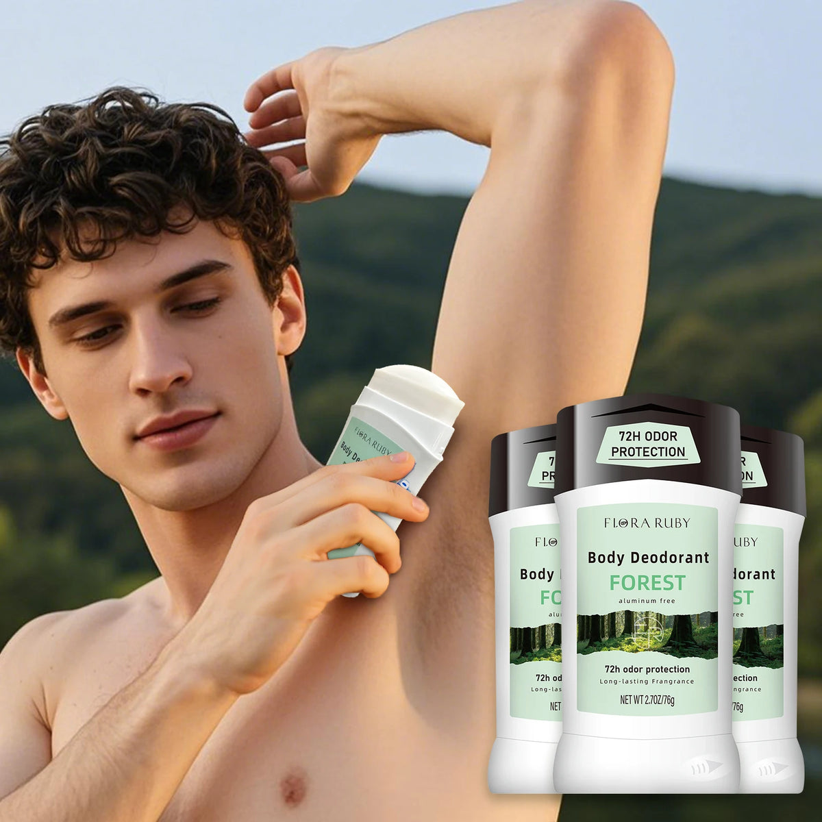 72H Deodorant Stick – Forest Scent Unisex Body Care 76g