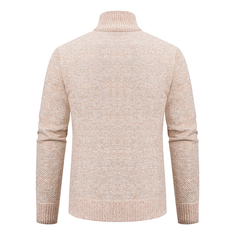 Men's Fleece Zip Cardigan Jacket — Warm Casual Layering Piece