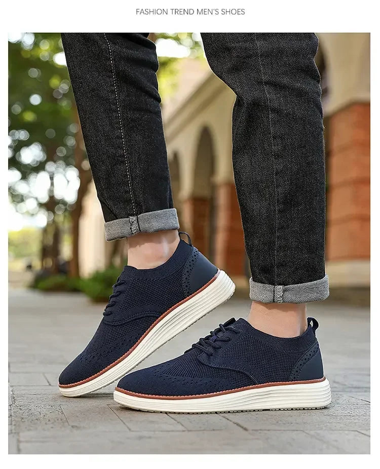 Men's Air Mesh Lace-Up Walking Shoes
