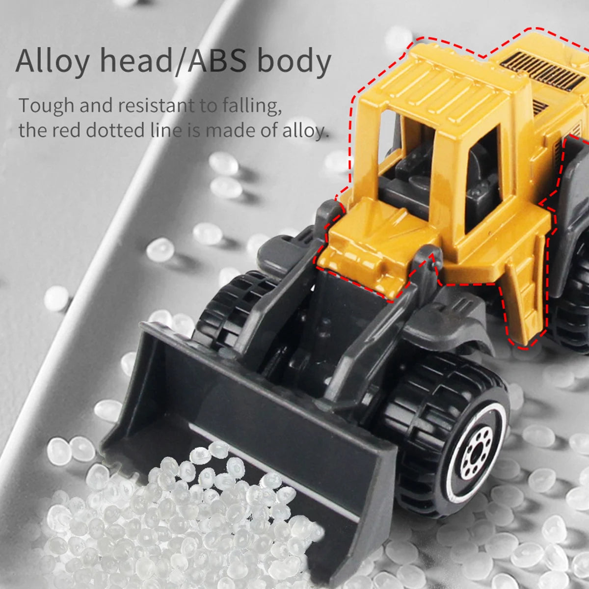 Die-Cast Construction Vehicle Toy Set – 1:64 Alloy Trucks & Excavators