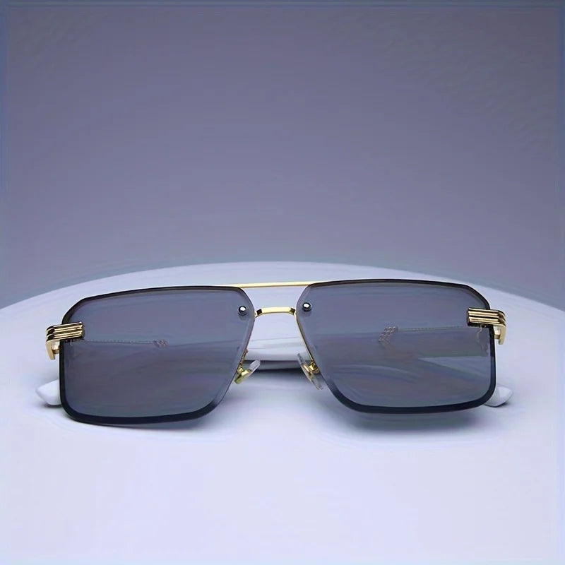 Fashion Rimless Sunglasses | Frameless Small Square UV Protection Shades for Men & Women