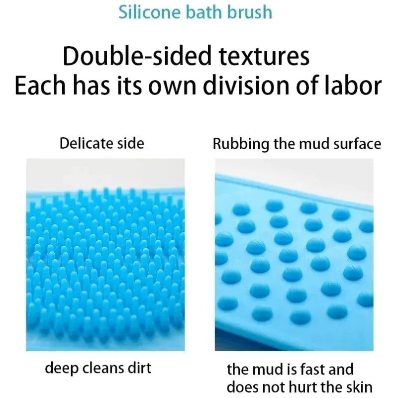 Silicone Back Scrubber Belt – Body Exfoliating Shower Brush & Massage Strap, 60cm