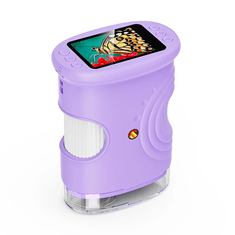 1000X Handheld Digital Microscope for Kids — 2" HD Screen, Rechargeable, Portable STEM Gift