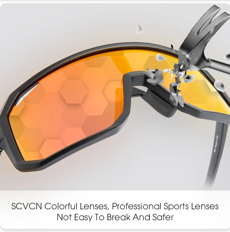SCVCN Cycling Sunglasses — UV400 Polarized Sports Eyewear for Men & Women