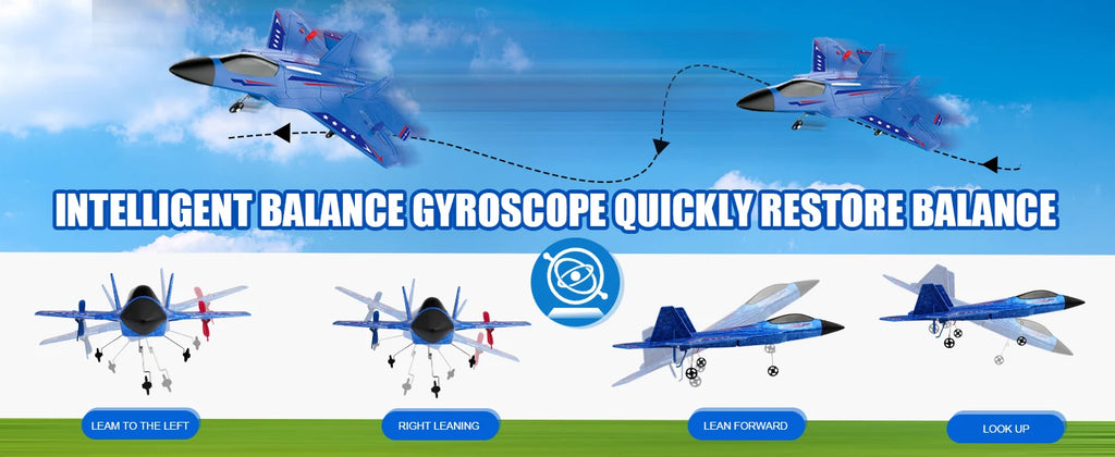 SU35 RC Glider Airplane – 2.4G Remote Control Fighter Plane with LED Lights for Kids