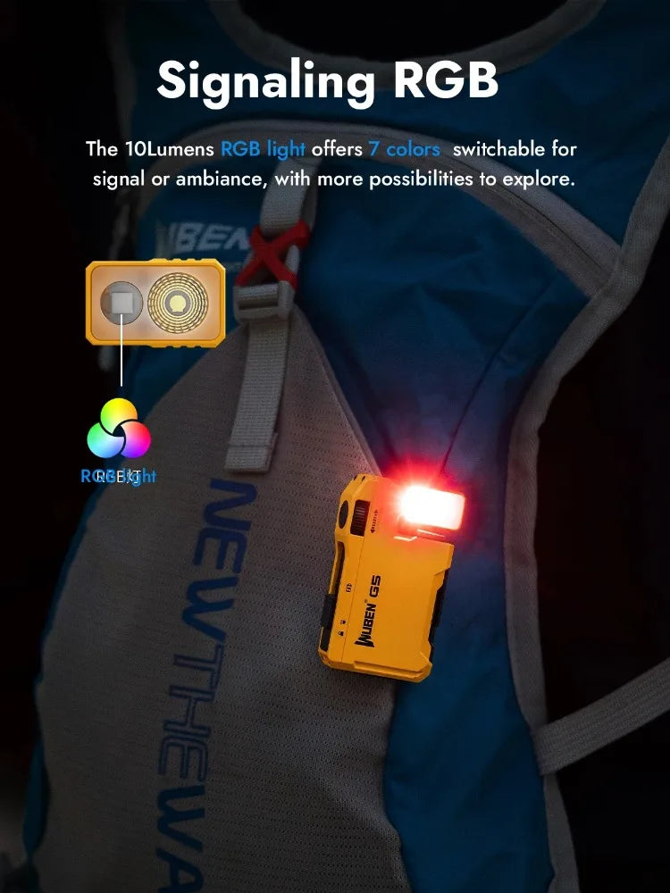 Wuben G5 EDC Pocket Flashlight – 400 Lumens, Dual Light Sources, RGB & USB-C Rechargeable