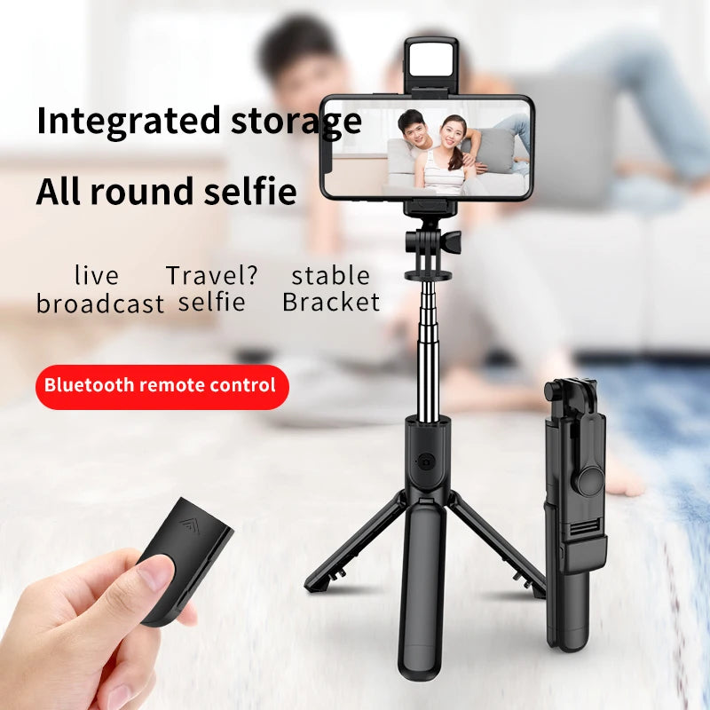 Smartphone Tripod Selfie Stick with Bluetooth Remote