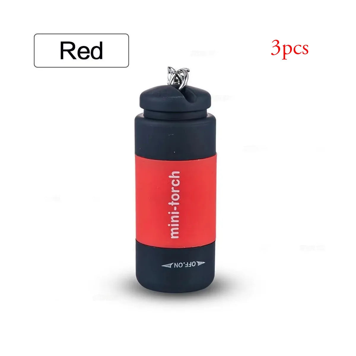 USB Mini Keychain Flashlight – Rechargeable EDC Torch, Waterproof, 16 Colors, Pocket-Sized LED Light