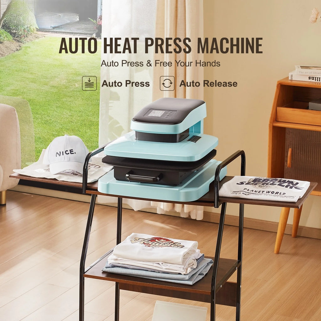 SucceBuy Auto Heat Press Machine 15x15in — Auto Release, Fast Even Heating, Sublimation T-Shirt Press