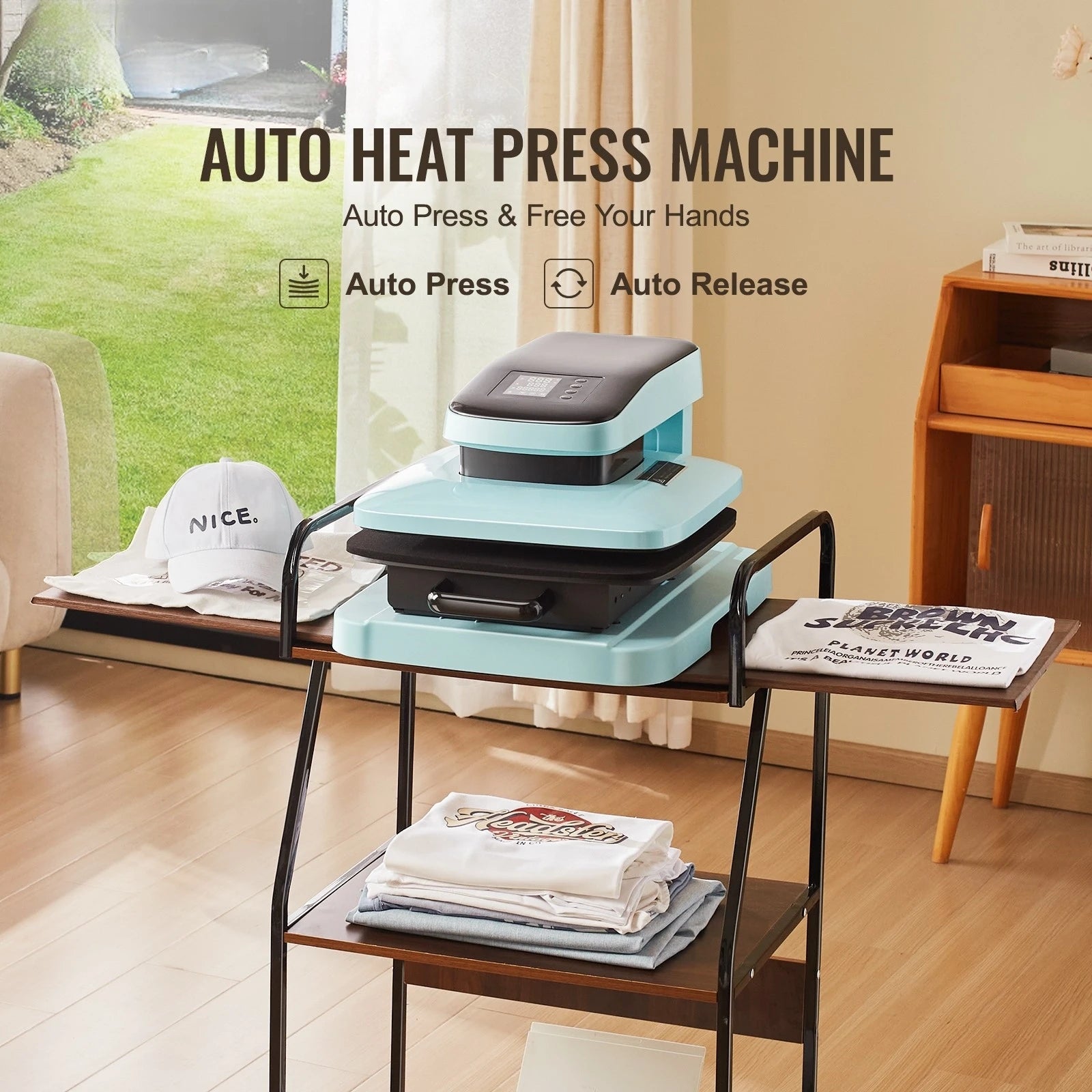 SucceBuy Auto Heat Press Machine 15x15in — Auto Release, Fast Even Heating, Sublimation T-Shirt Press