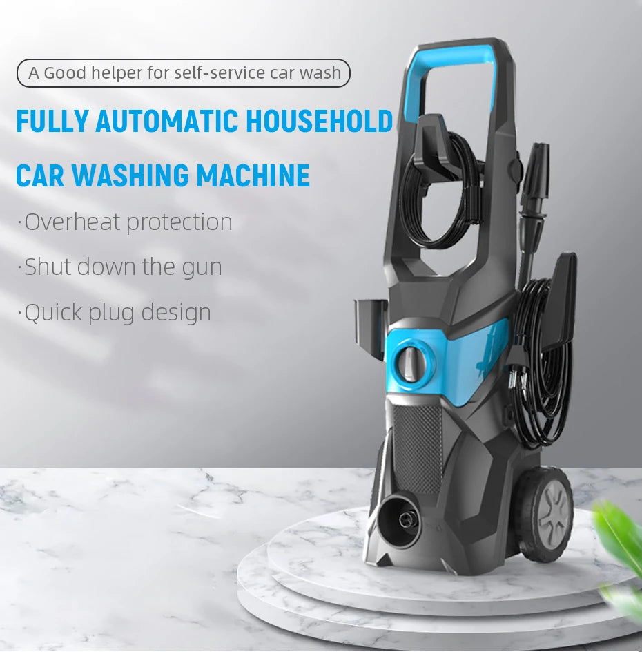 Electric Pressure Washer for Cars – 220V, Hose Options