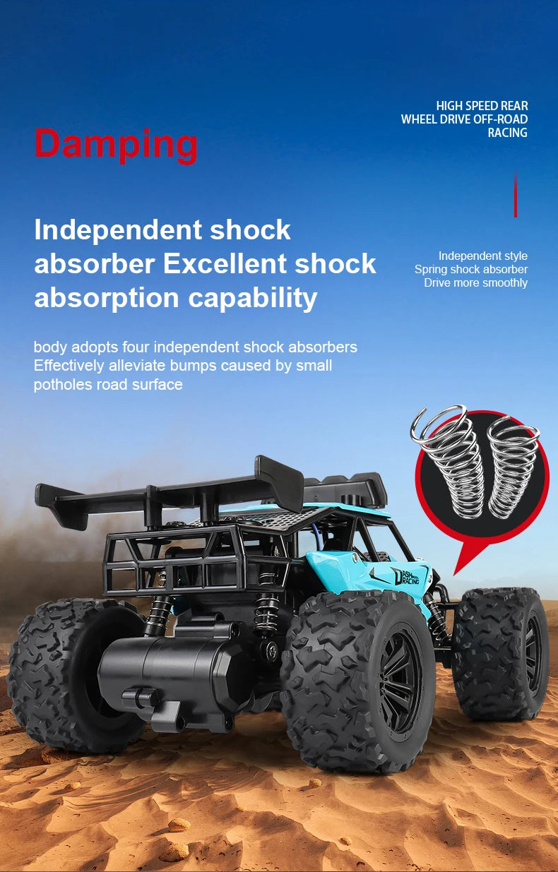 ZWN 1:16 Scale 2.4G 4WD RC Off-Road Climbing Car with LED Lights – Alloy Body for Boys & Girls