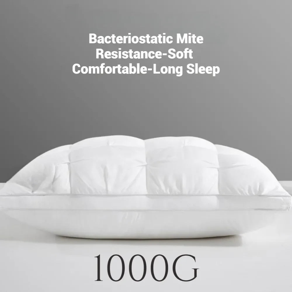 5-Star Hotel Sleeping Pillow – 3D Bilateral Washed Solid Color, Soft & Supportive