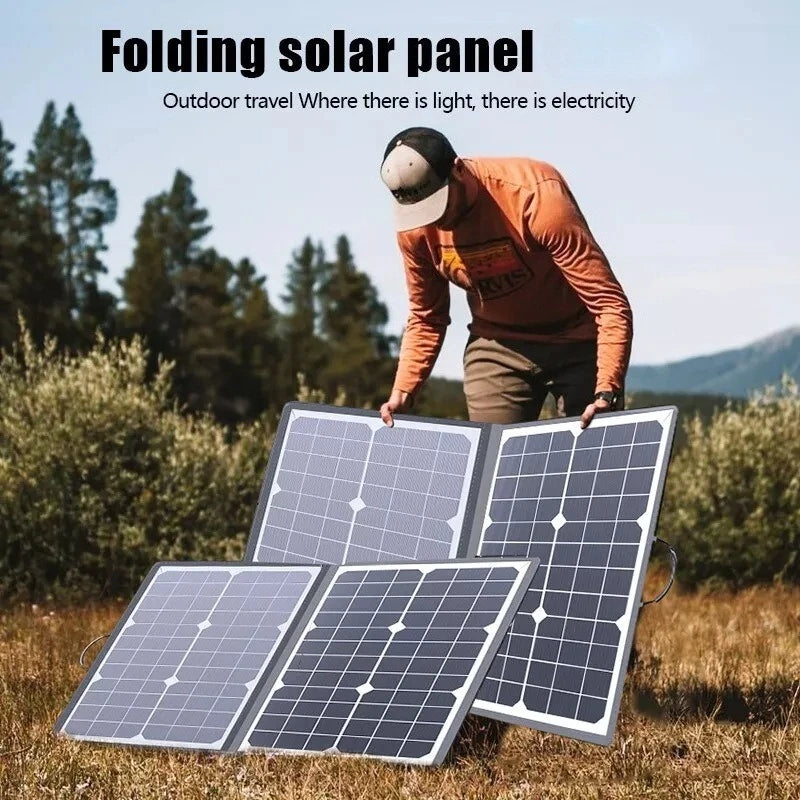 1000W Foldable Solar Panel Kit – Portable 18V Power Station Generator for Car, Boat & Camping