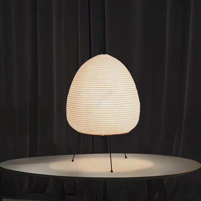Rice Paper Table Lamp – Japanese-Style Tripod Light