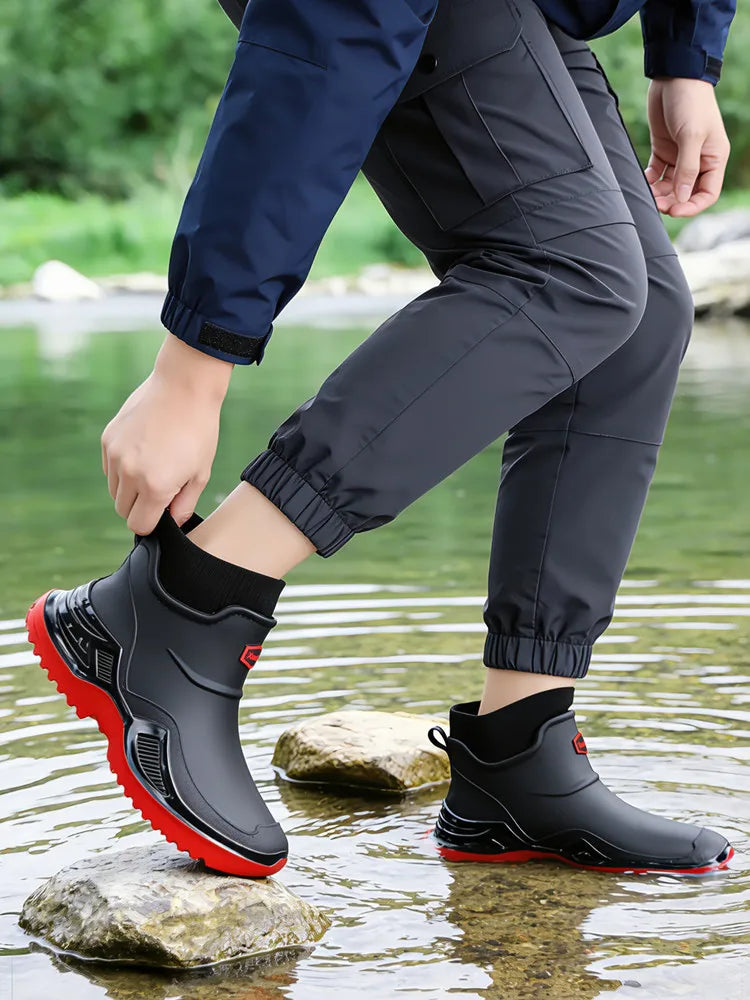 Men's Plush-Lined EVA Rain Boots