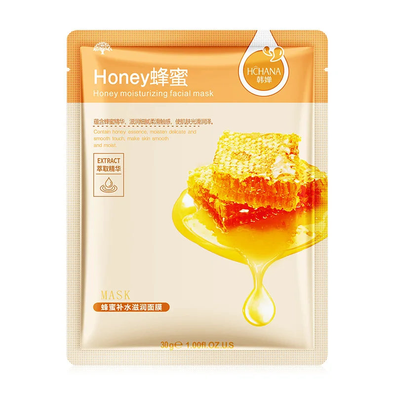 Natural Plant Aloe & Fruit Facial Sheet Masks — 10-Pack Korean Skincare