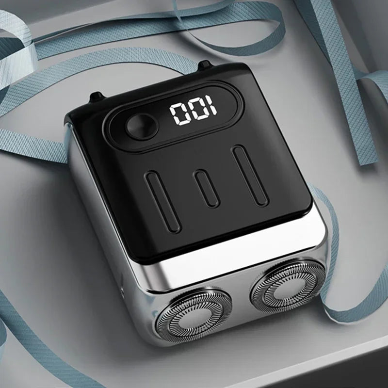 HAOYUNMA R20 Mini Electric Shaver – LED Display, Magnetic Blade, Waterproof, 120-Min Runtime
