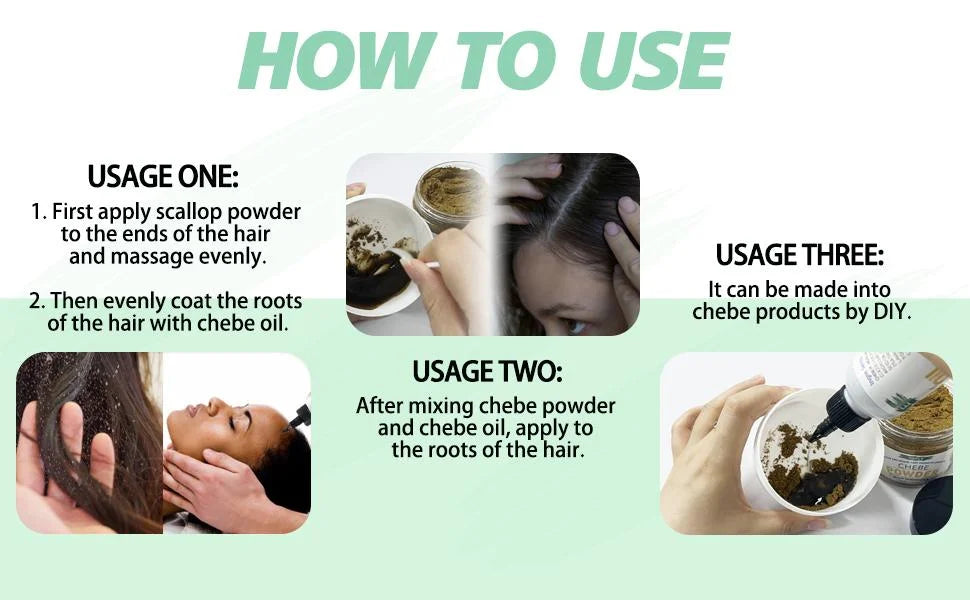 GOIPLE Chebe Hair Care Products Deep Nourish & Moisturize Conditioner Smoothing Anti-loss Breakage Hair Oil or Butter or Powder