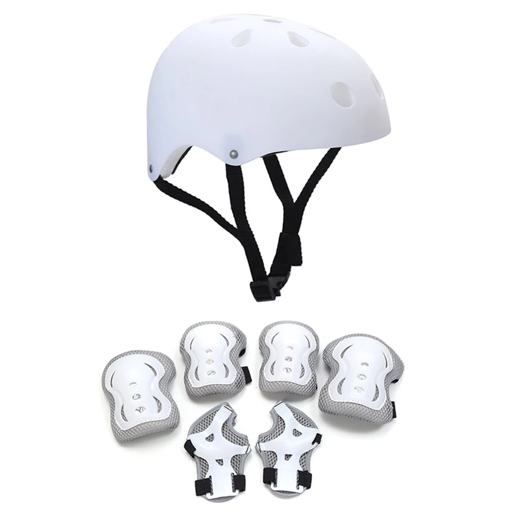 Children's 7-in-1 Protective Body Gear Set – Helmet, Impact Resistant, Shock-Absorbing & Breathable for Outdoor Sports