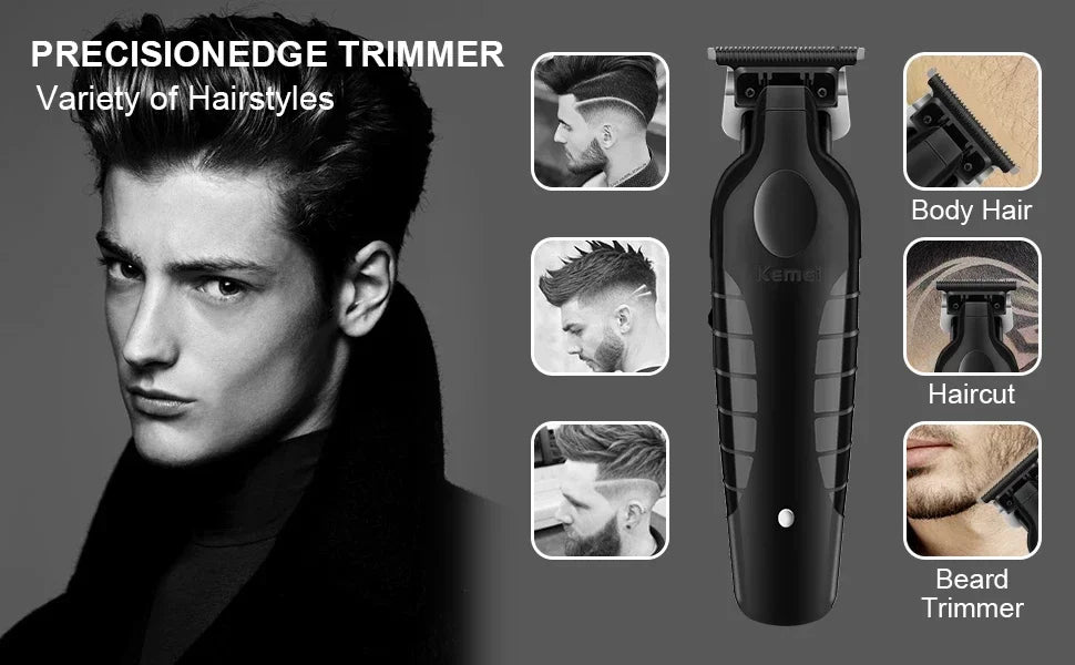Kemei KM-1071 / KM-2299 / KM-2024 Cordless Hair Clipper – Wet/Dry, USB Rechargeable, CE & CCC