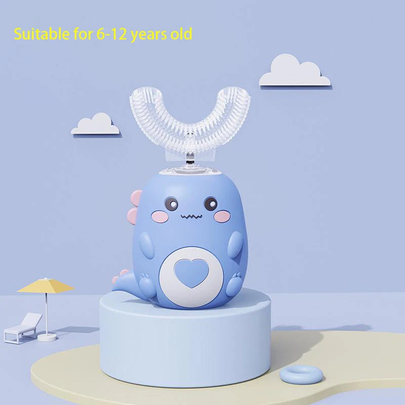 BALASHOV Kids U-Shaped Electric Toothbrush – 360 Sonic, IPX7, Food-Grade Silicone, 15-Day Battery