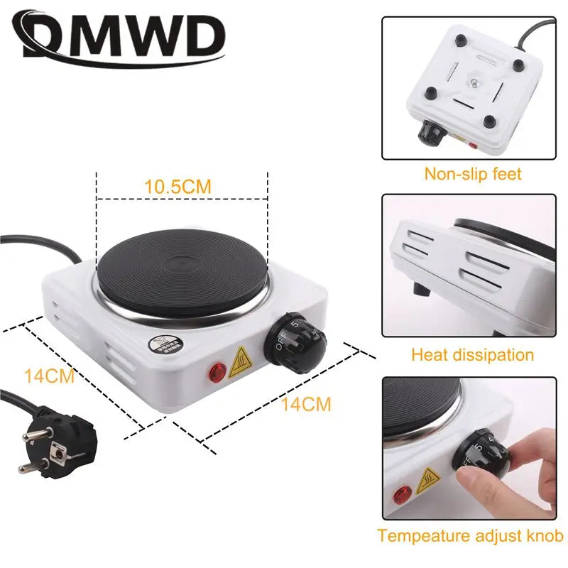 DMWD 110V Electric Hot Plate & Mini Stove – Coffee, Milk Tea & Mocha Heater, Small Furnace, US Plug