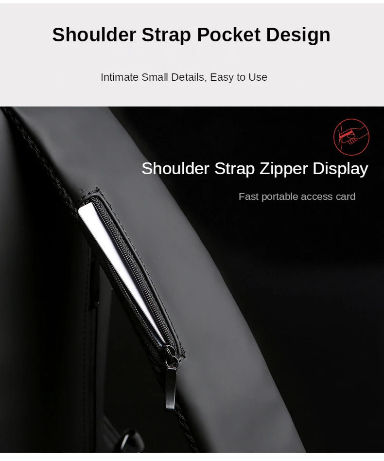 Men's Anti-Theft PU Leather Crossbody Bag – Multifunctional Shoulder & Chest Bag