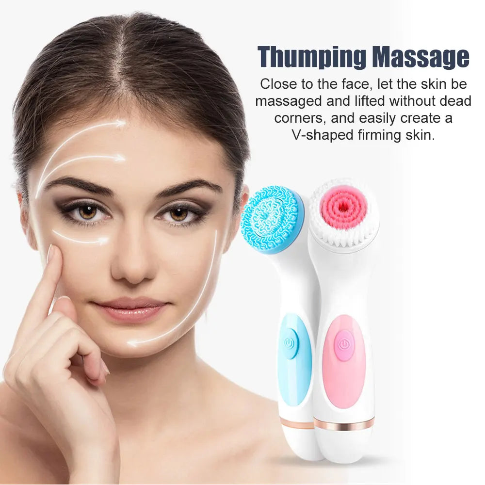 3-in-1 Electric Sonic Facial Cleansing Brush