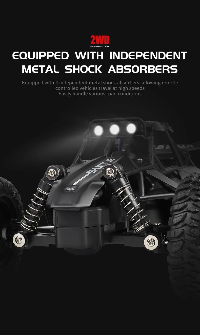 ZWN 1:16 / 1:20 Scale 2WD RC Off-Road Climbing Car with LED Light – Outdoor Kids Gift
