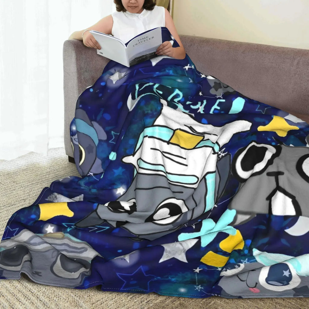 Dandy's World Pebble Fleece Throw Blanket – Soft Novelty Character Print, 5 Sizes