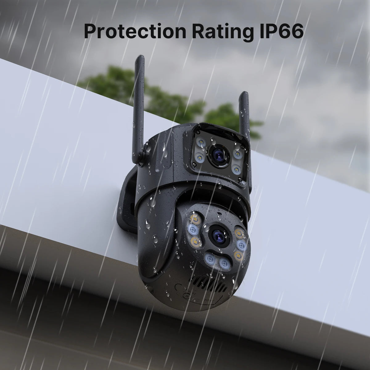 8MP Dual Lens WiFi PTZ Outdoor Security Camera – AI Auto Tracking, Color Night Vision, 2-Way Audio
