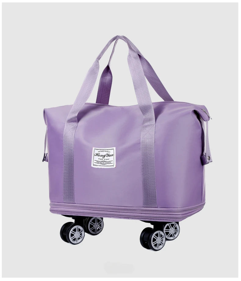 Expandable Fitness Travel Bag – Wet-Dry Storage & Wheels